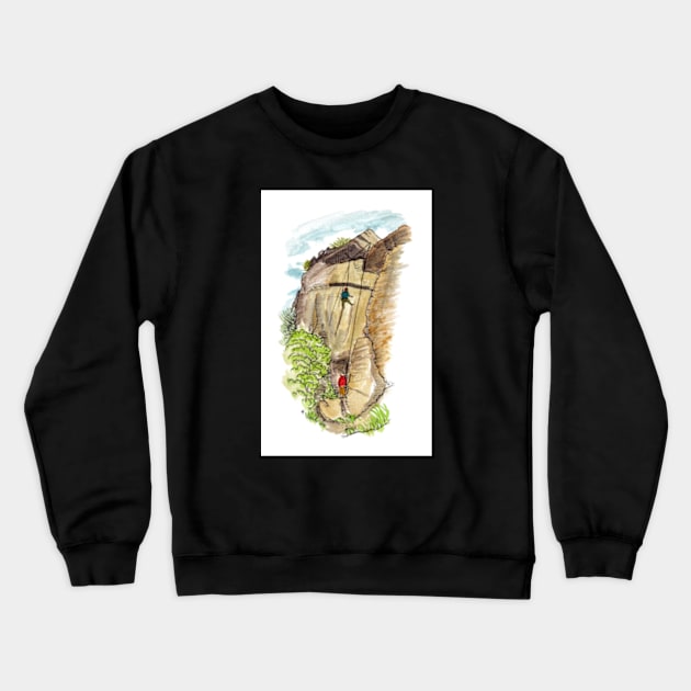 Climbing Watercolour - Hospital Flats Crewneck Sweatshirt by tomnapper